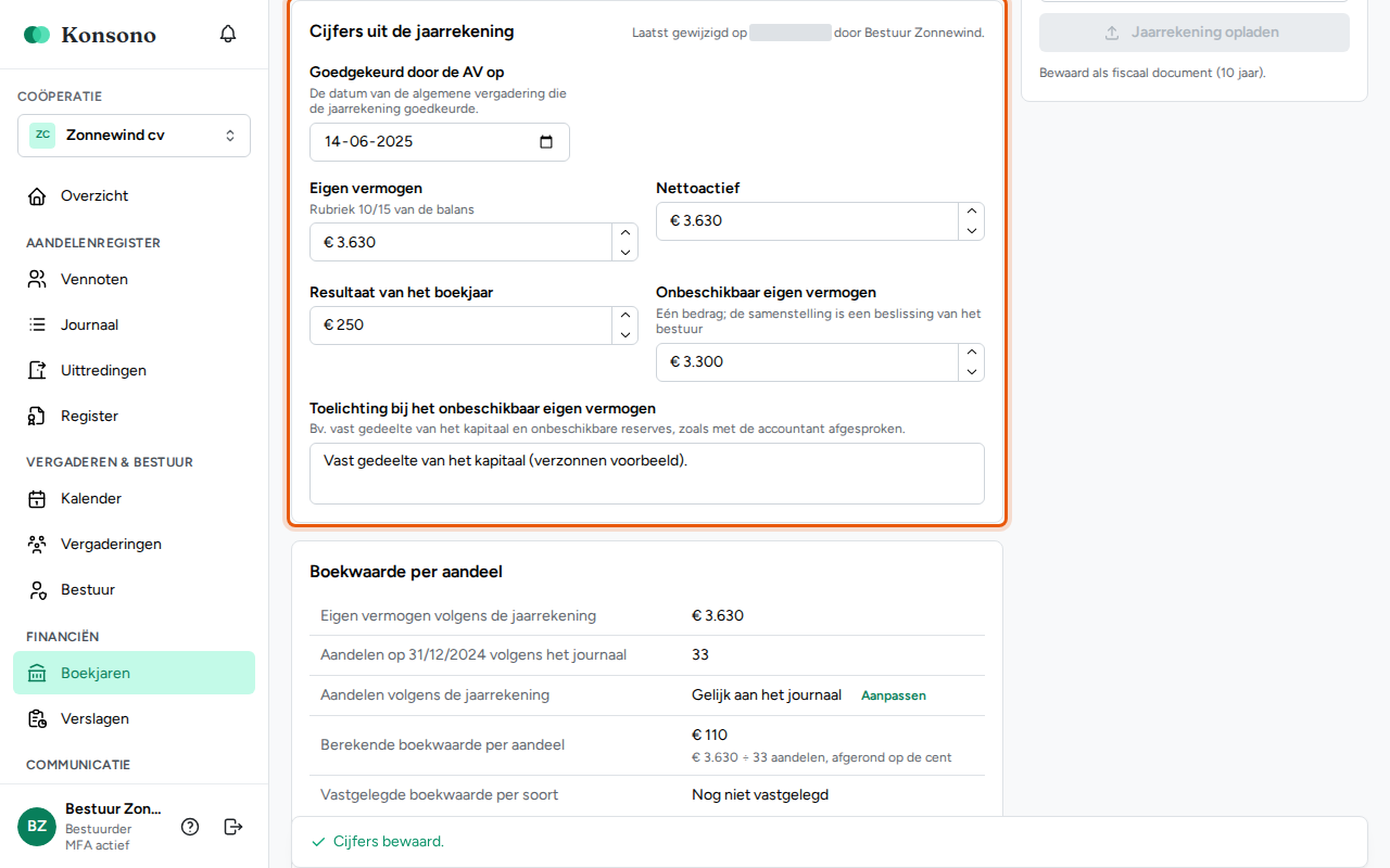 Een boekjaar toevoegen, stap 5