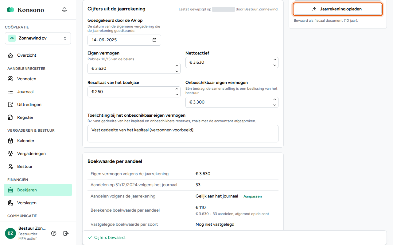 Een boekjaar toevoegen, stap 6