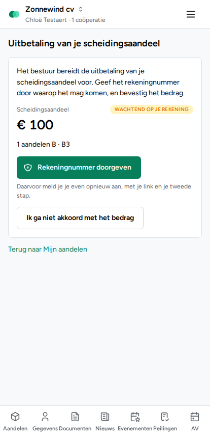 Uitbetaling van je scheidingsaandeel