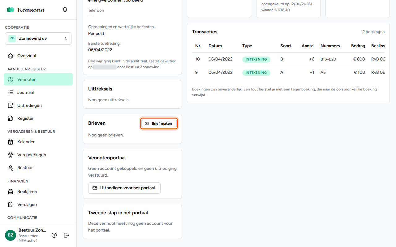 Een brief maken, stap 1